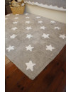 Lorena Canals Dywan bawełniany Grey Stars White 120 x 160 cm