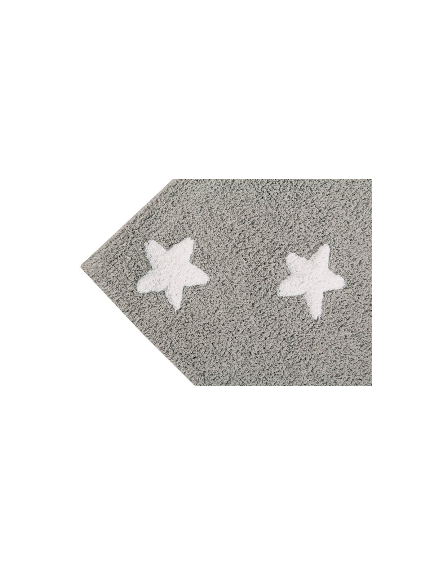 Lorena Canals Dywan bawełniany Grey Stars White 120 x 160 cm