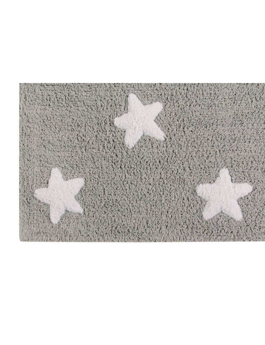 Lorena Canals Dywan bawełniany Grey Stars White 120 x 160 cm