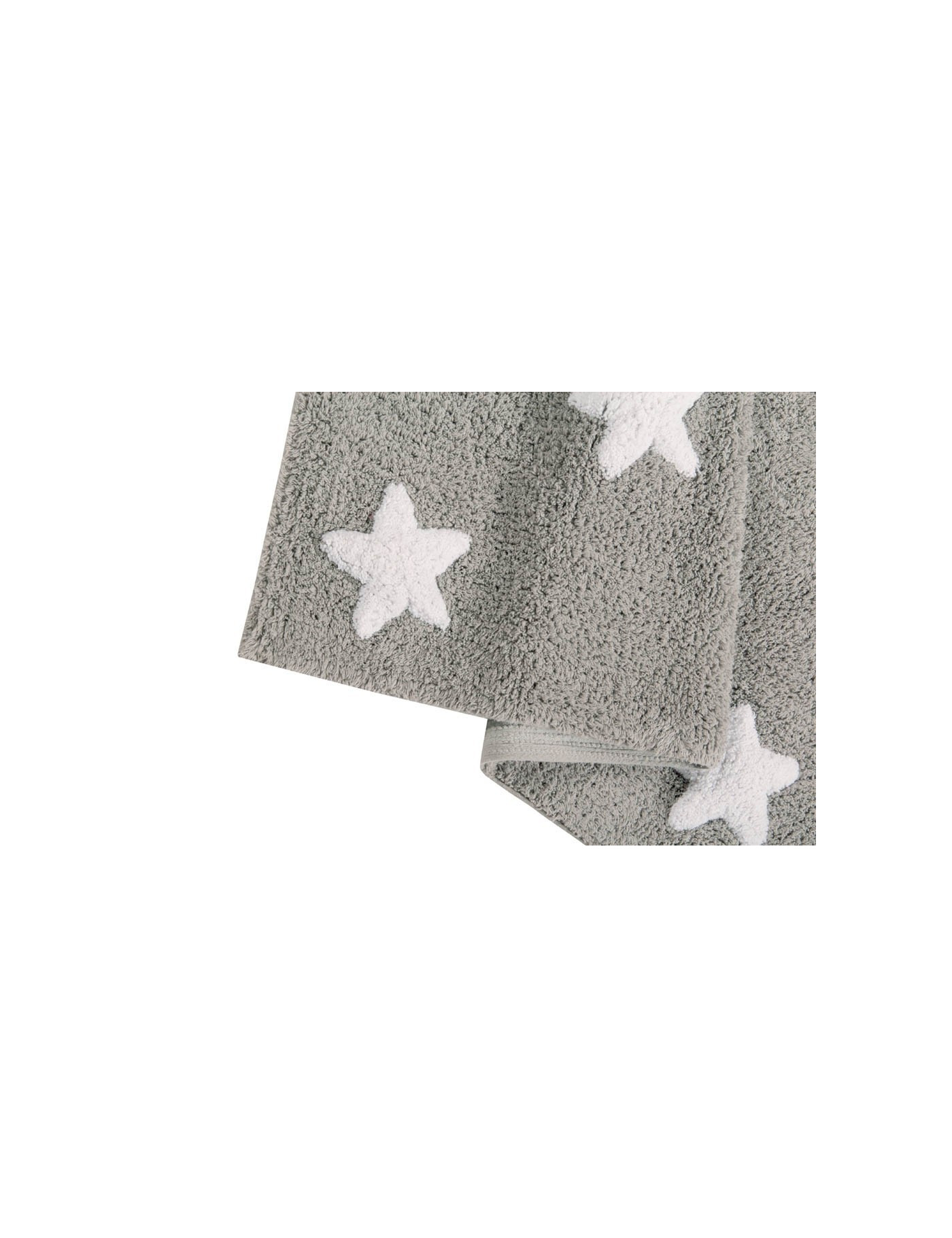 Lorena Canals Dywan bawełniany Grey Stars White 120 x 160 cm