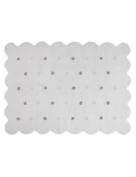 Lorena Canals Dywan bawełniany Galleta Blanco/White 120 x 160 cm