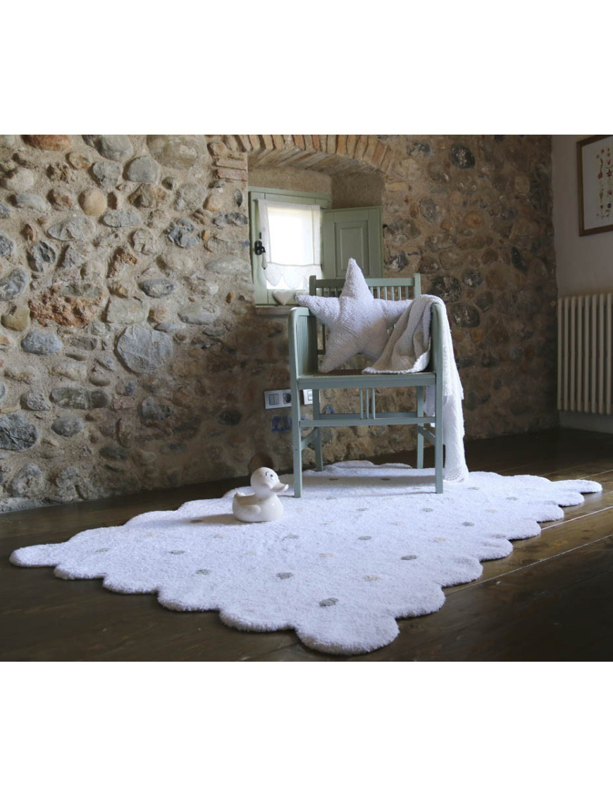 Lorena Canals Dywan bawełniany Galleta Blanco/White 120 x 160 cm Lorena Canals Dywan bawełniany Galleta Blanco/White 120 x 160 cm