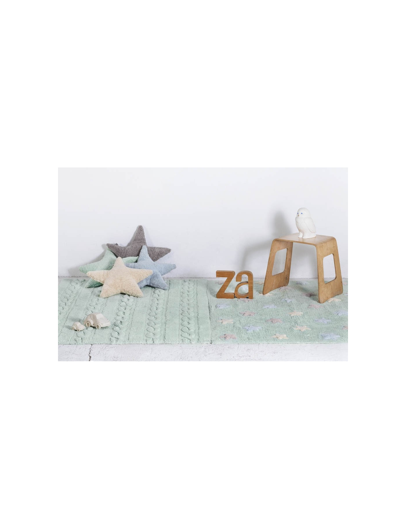 Lorena Canals Dywan bawełniany Trenzas Soft Mint 120 x 160 cm
