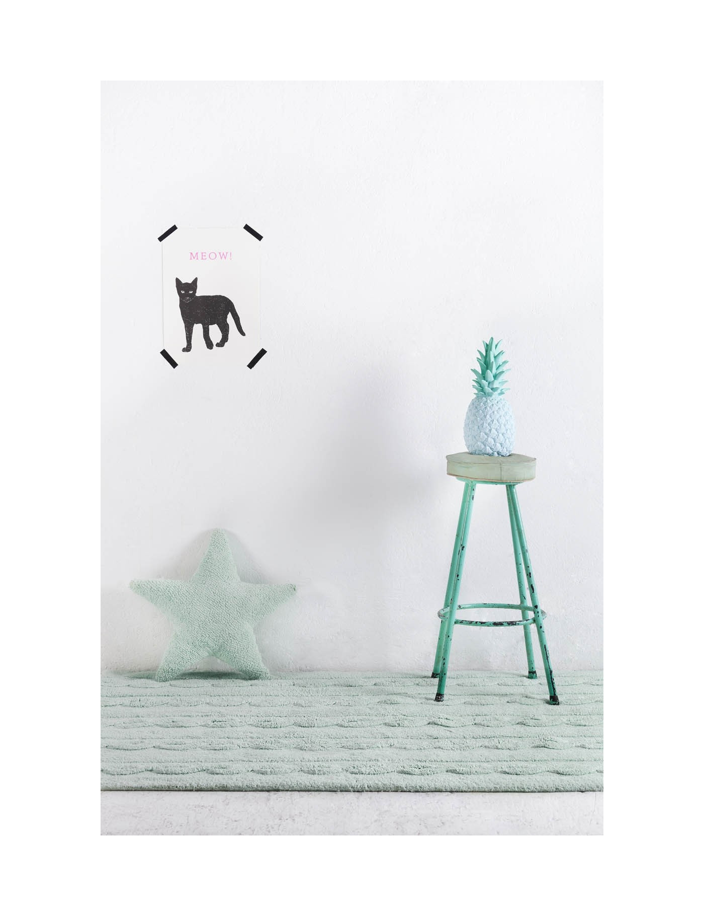 Lorena Canals Dywan bawełniany Trenzas Soft Mint 120 x 160 cm