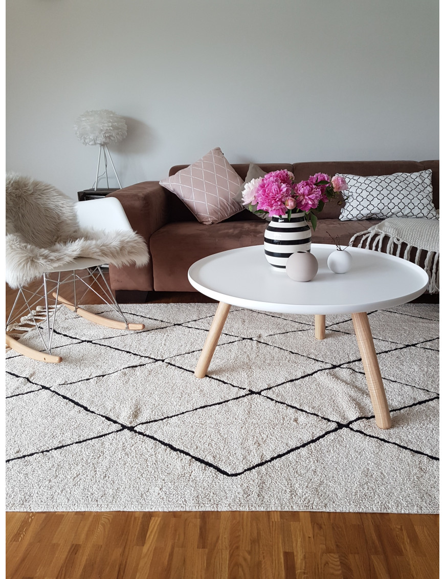 Lorena Canals Dywan bawełniany Bereber Beige 140 x 200 cm