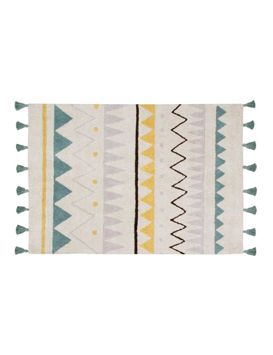 Dywan bawełniany Azteca Natural Vintage Azul 120x160 cm