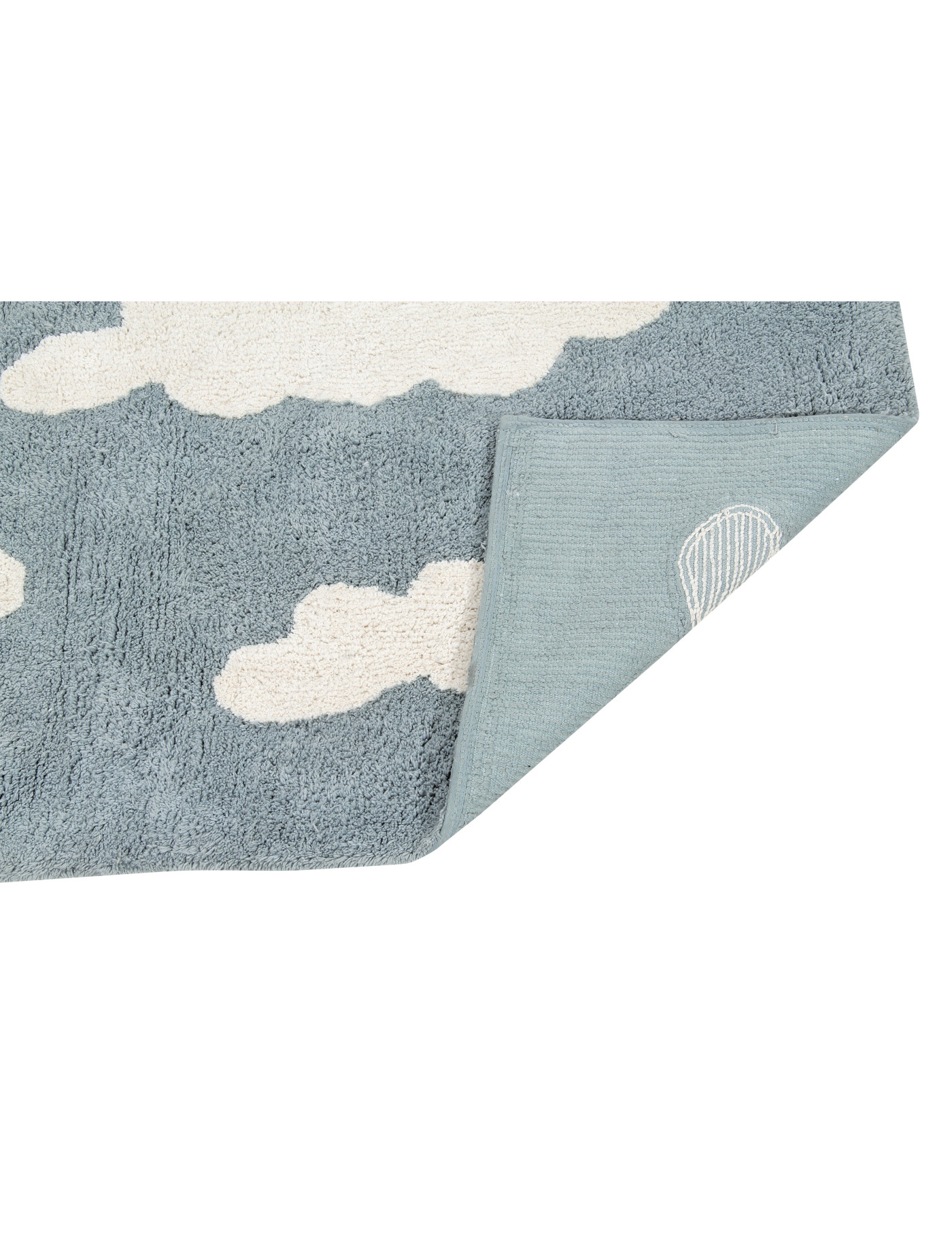 Lorena Canals Dywan bawełniany Clouds Vintage Azul 120 x 160 cm Lorena Canals Dywan bawełniany Clouds Vintage Azul 120 x 160 cm
