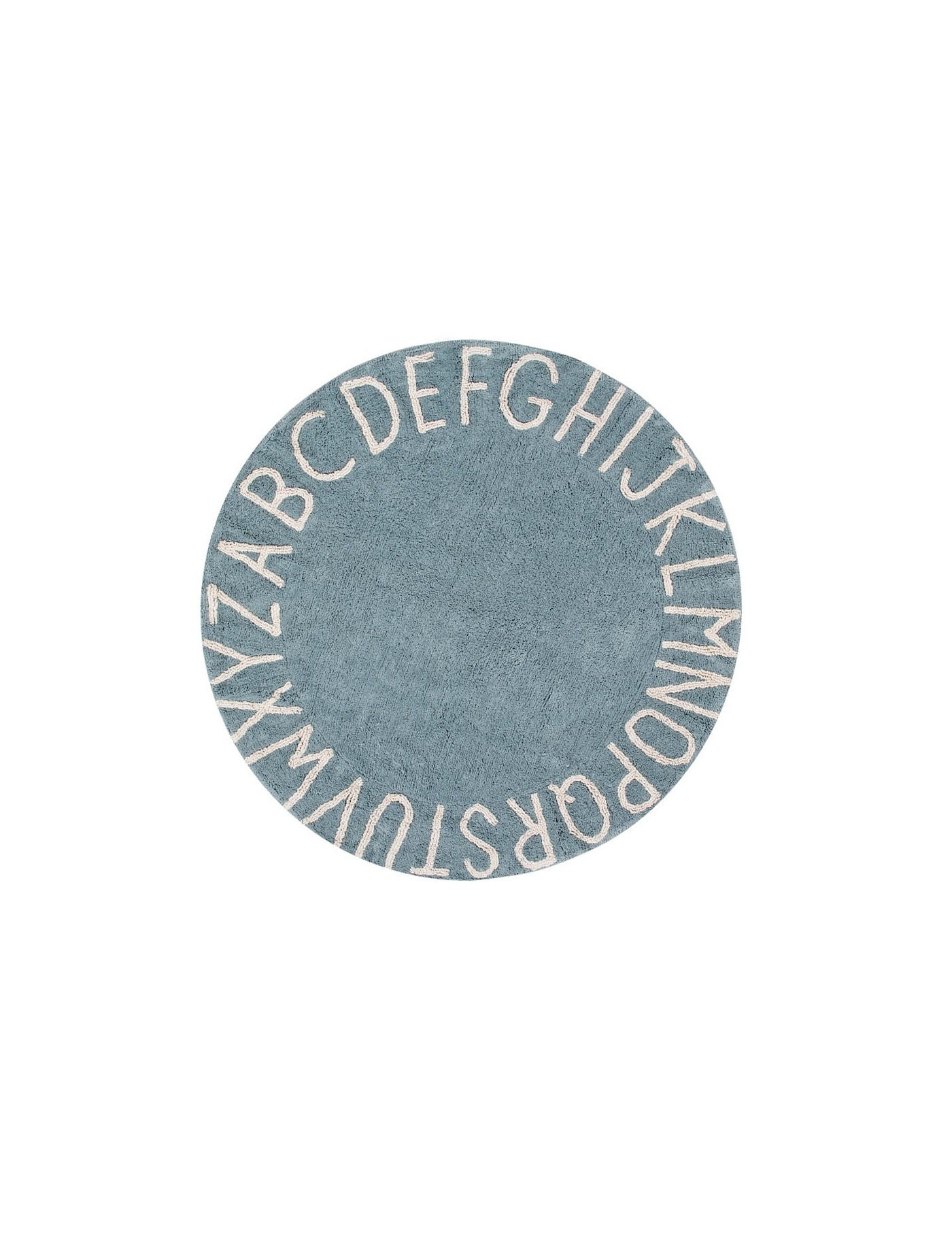 Lorena Canals Dywan bawełniany Round ABC Vintage Azul Natural Ø 150 cm Lorena Canals Dywan bawełniany Round ABC Vintage Azul Natural Ø 150 cm