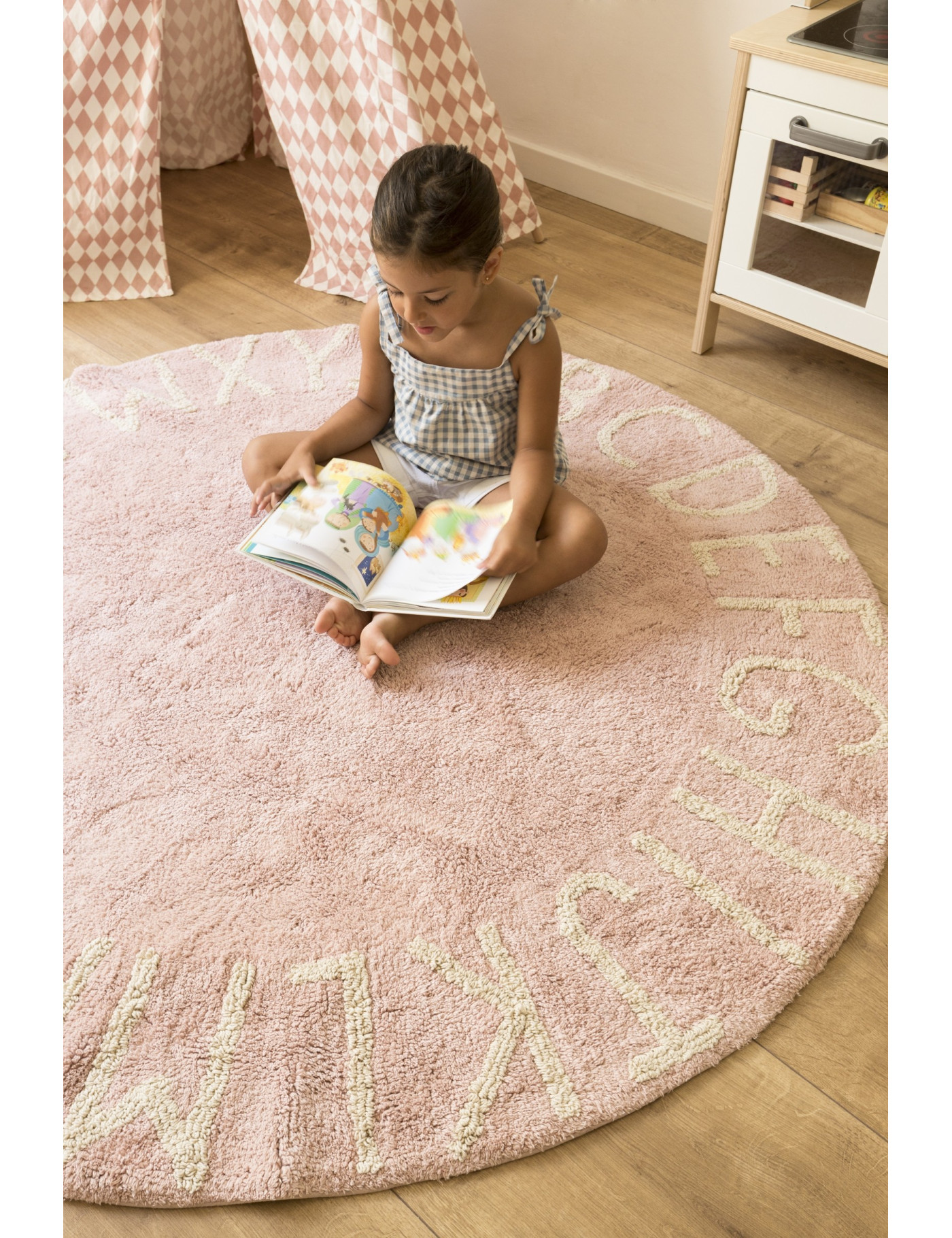 Dywan Bawełniany Round ABC Vintage Nude Natural Ø150 cm