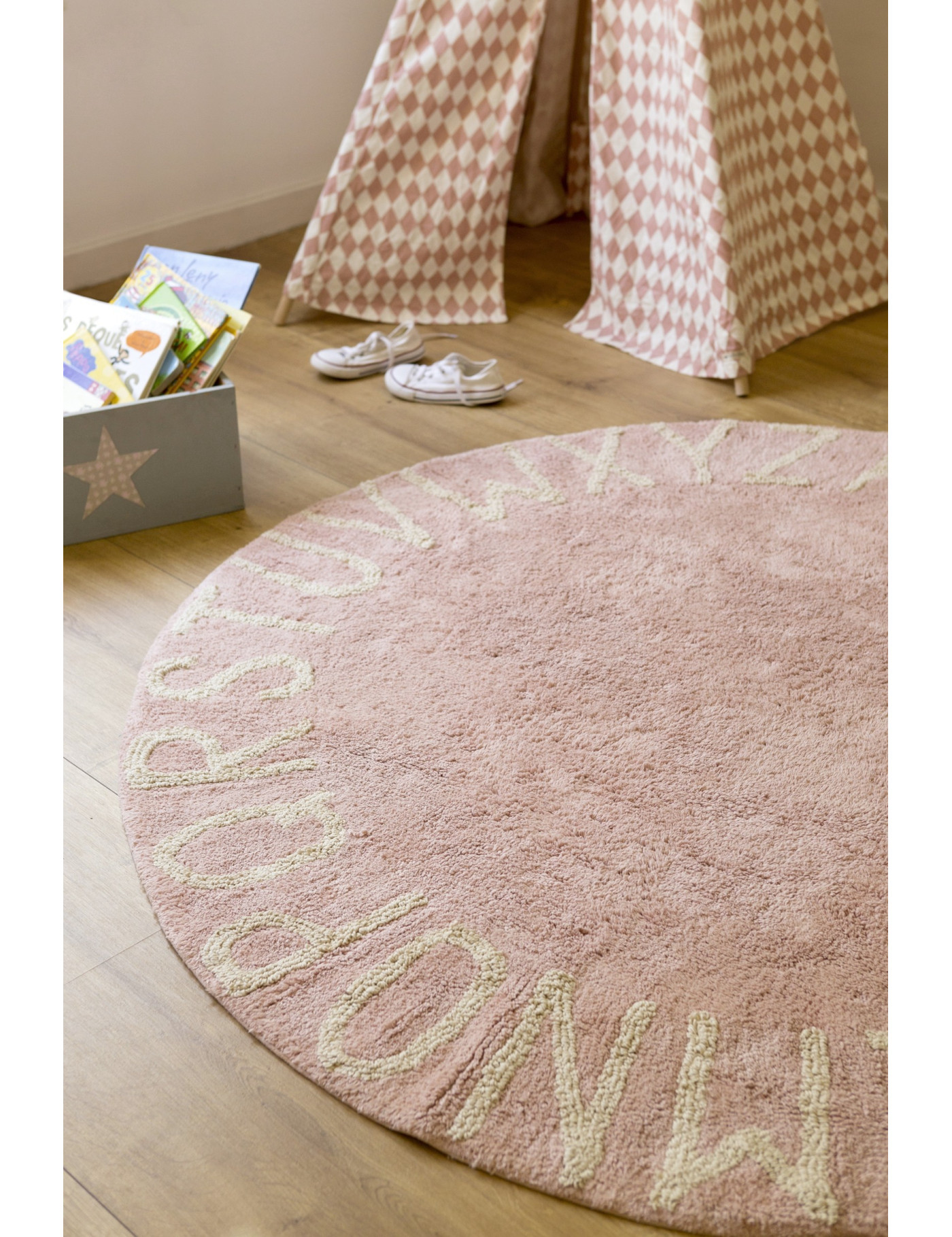 Dywan Bawełniany Round ABC Vintage Nude Natural Ø150 cm