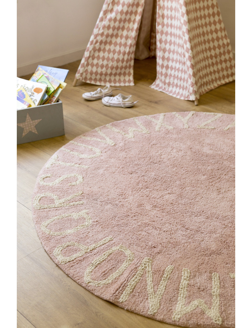 Dywan Bawełniany Round ABC Vintage Nude Natural Ø150 cm