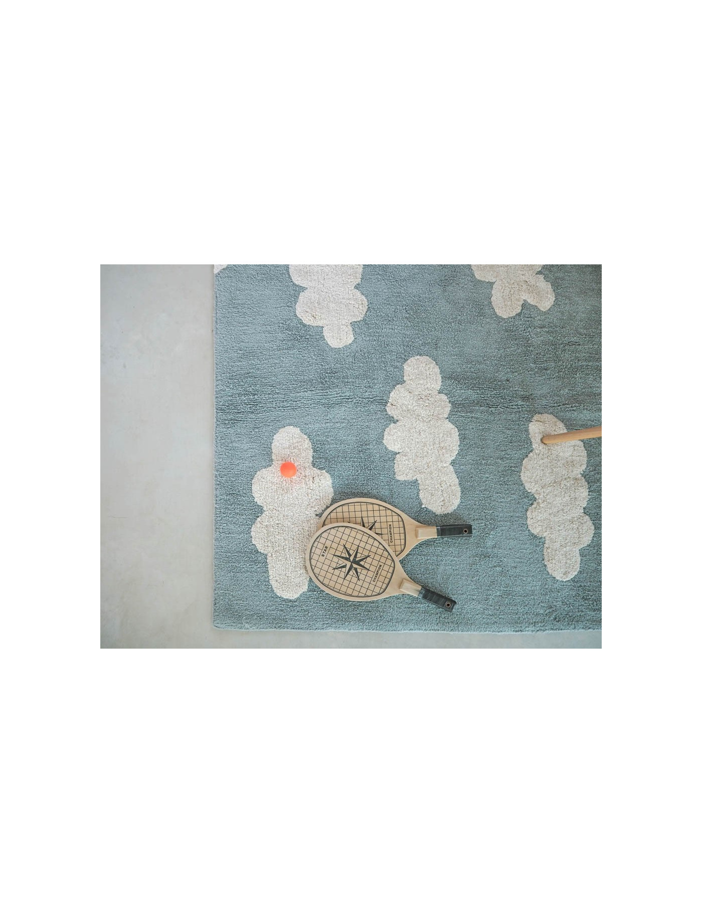 Lorena Canals Dywan bawełniany Clouds Vintage Azul 120 x 160 cm Lorena Canals Dywan bawełniany Clouds Vintage Azul 120 x 160 cm