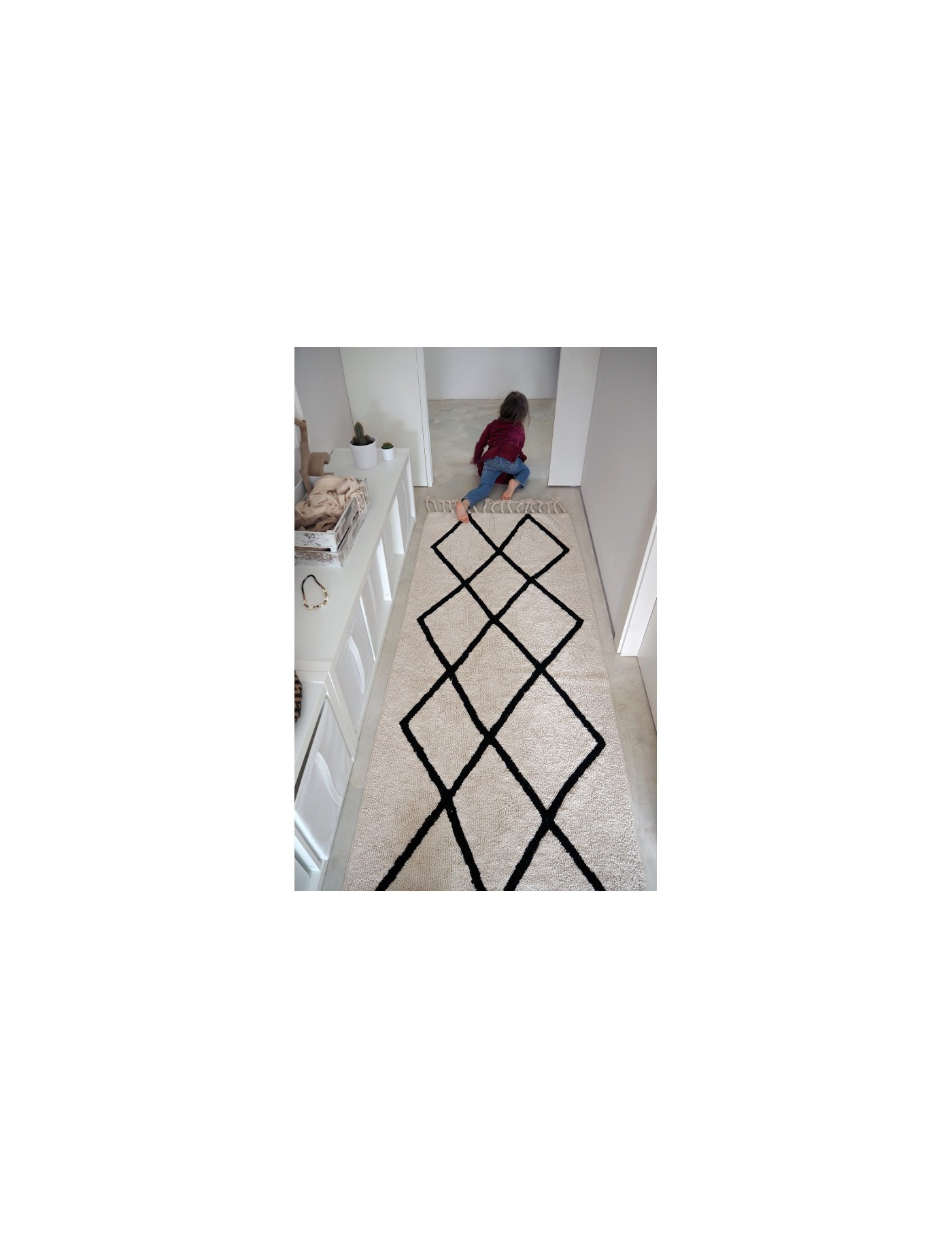Lorena Canals Dywan bawełniany Bereber Beige P 80 x 230 cm