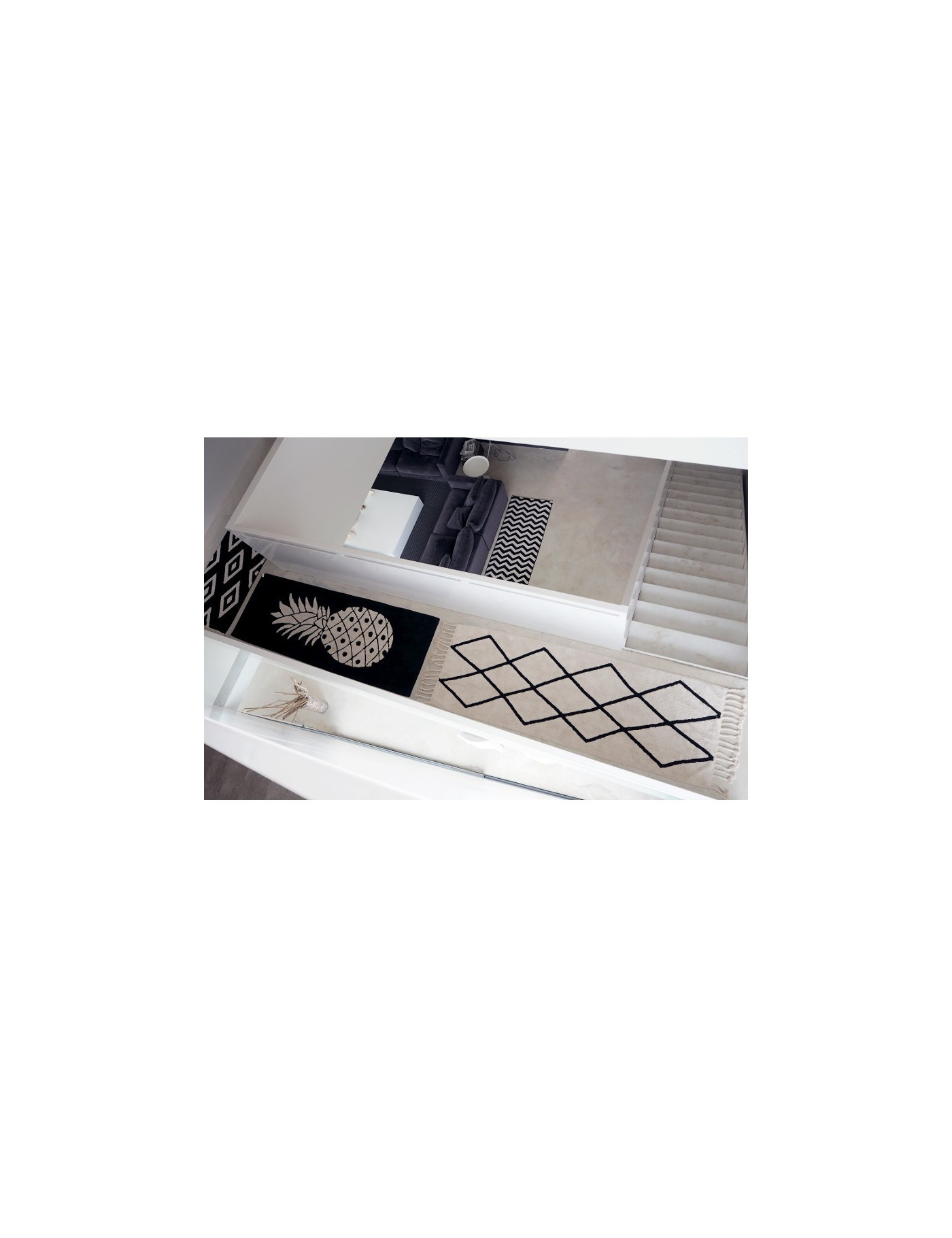 Lorena Canals Dywan bawełniany Bereber Beige P 80 x 230 cm
