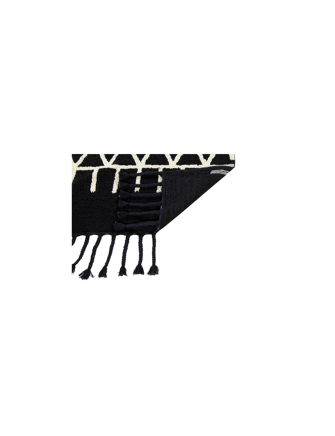 Lorena Canals Dywan bawełniany Bereber Black P 80 x 230 cm