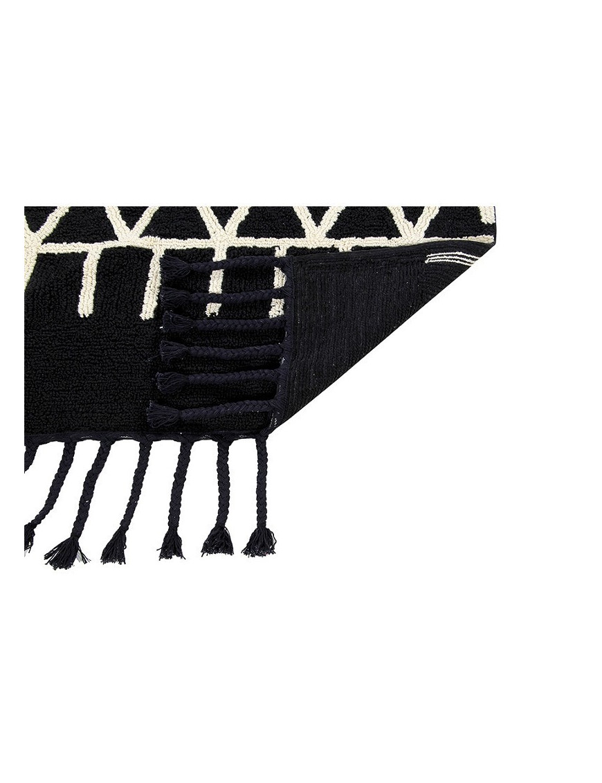 Lorena Canals Dywan bawełniany Bereber Black P 80 x 230 cm