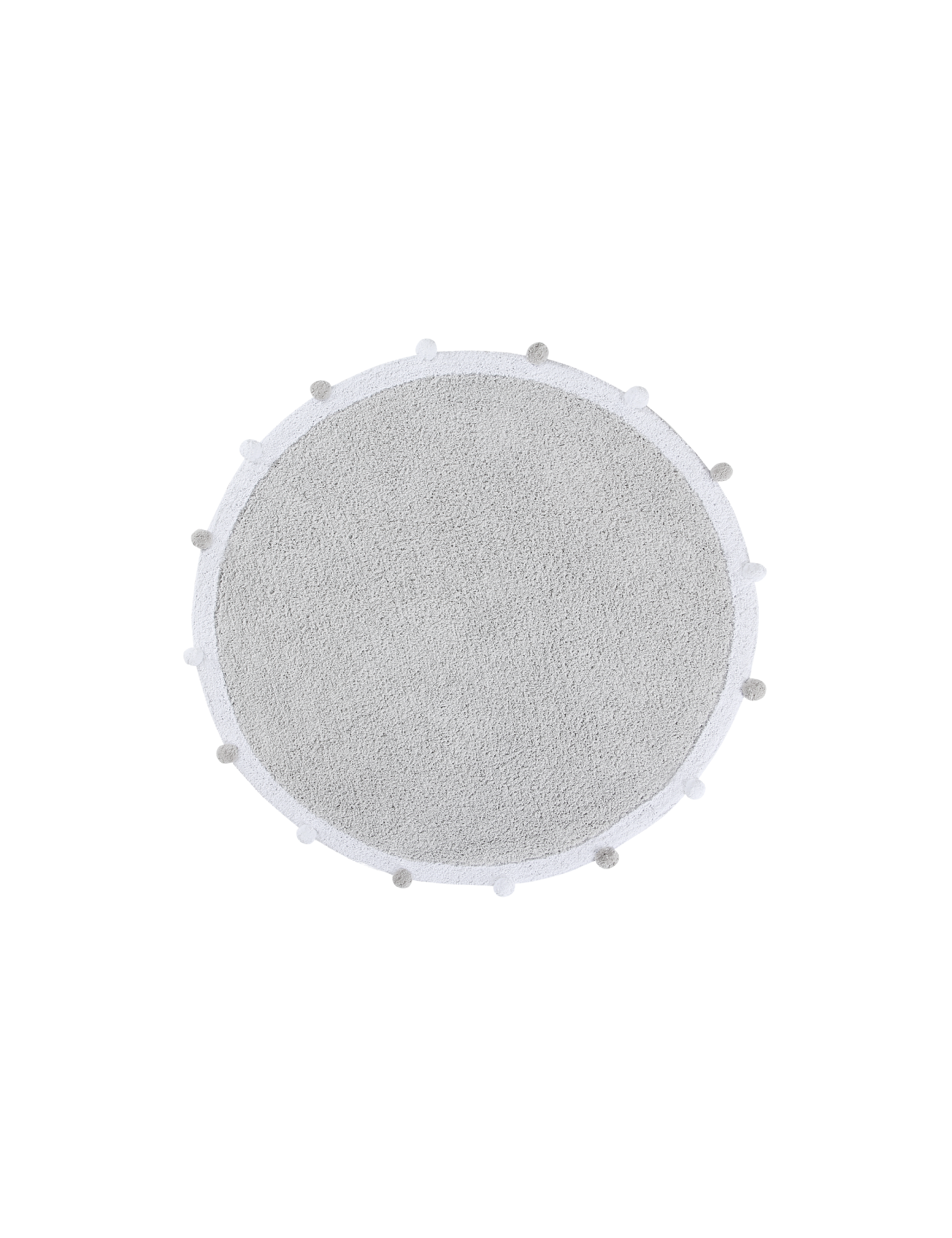 Lorena Canals Dywan bawełniany Bubbly Light Grey Ø 120 cm