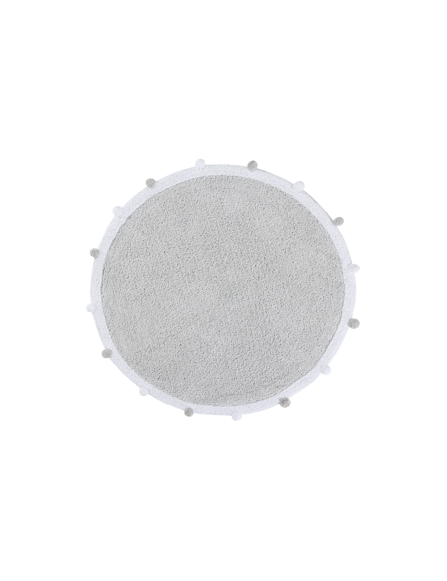 Lorena Canals Dywan bawełniany Bubbly Light Grey Ø 120 cm