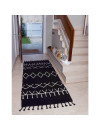 Lorena Canals Dywan bawełniany Bereber Black P 80 x 230 cm