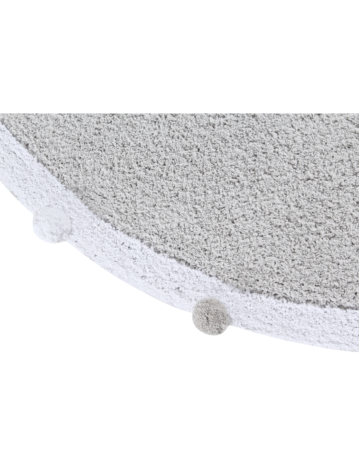Lorena Canals Dywan bawełniany Bubbly Light Grey Ø 120 cm