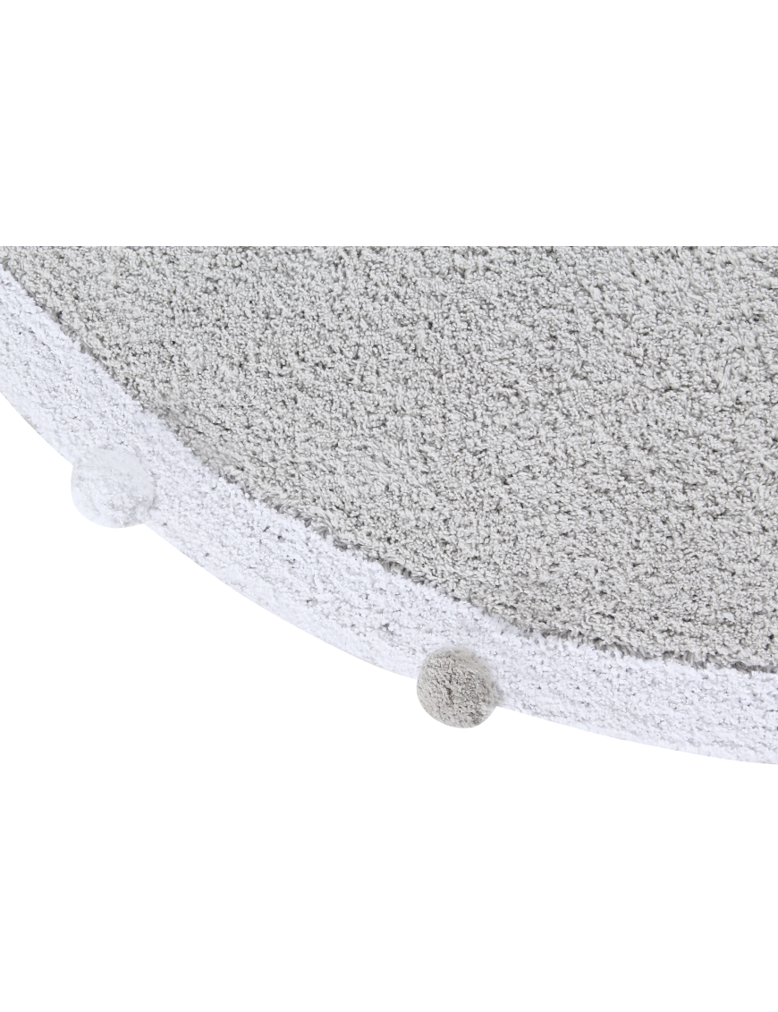 Lorena Canals Dywan bawełniany Bubbly Light Grey Ø 120 cm