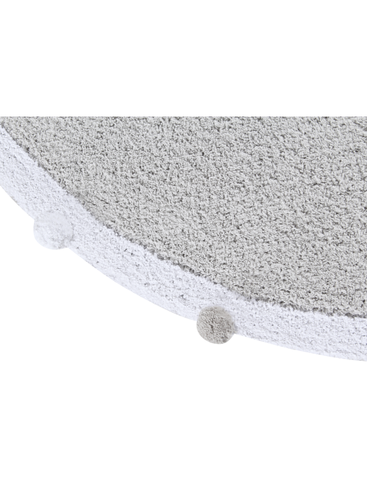 Lorena Canals Dywan bawełniany Bubbly Light Grey Ø 120 cm