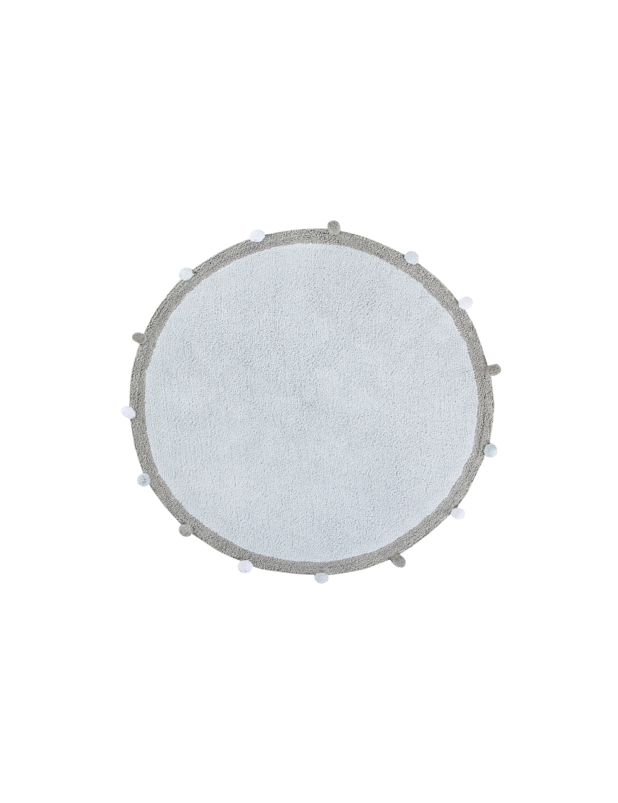 Lorena Canals Dywan bawełniany BUBBLY Soft Blue Ø 120 cm