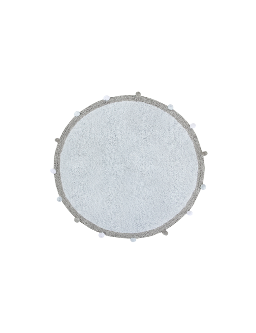 Lorena Canals Dywan bawełniany BUBBLY Soft Blue Ø 120 cm