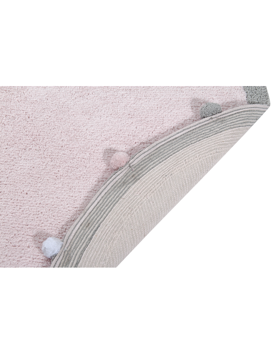 Lorena Canals Dywan bawełniany Bubbly Soft Pink Ø 120 cm