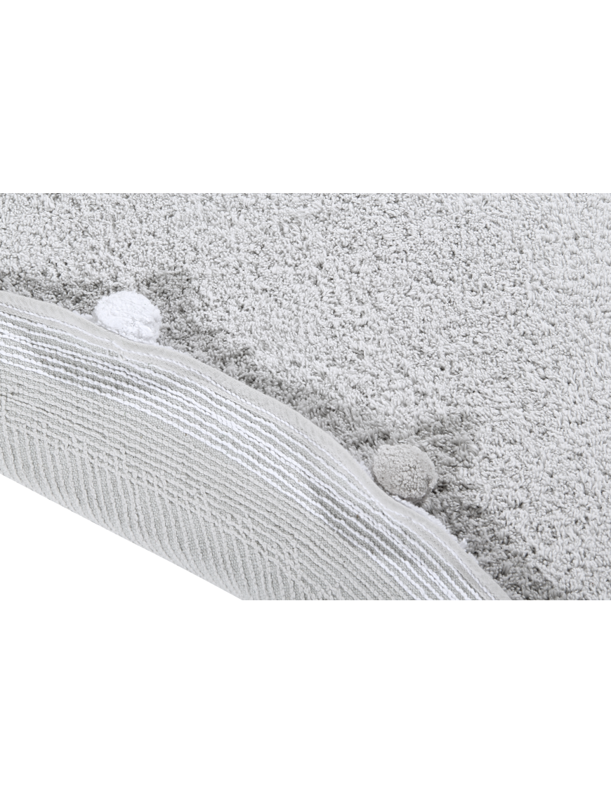 Lorena Canals Dywan bawełniany Bubbly Light Grey Ø 120 cm