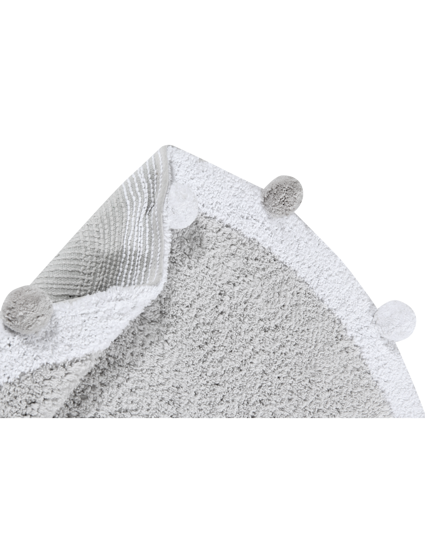 Lorena Canals Dywan bawełniany Bubbly Light Grey Ø 120 cm