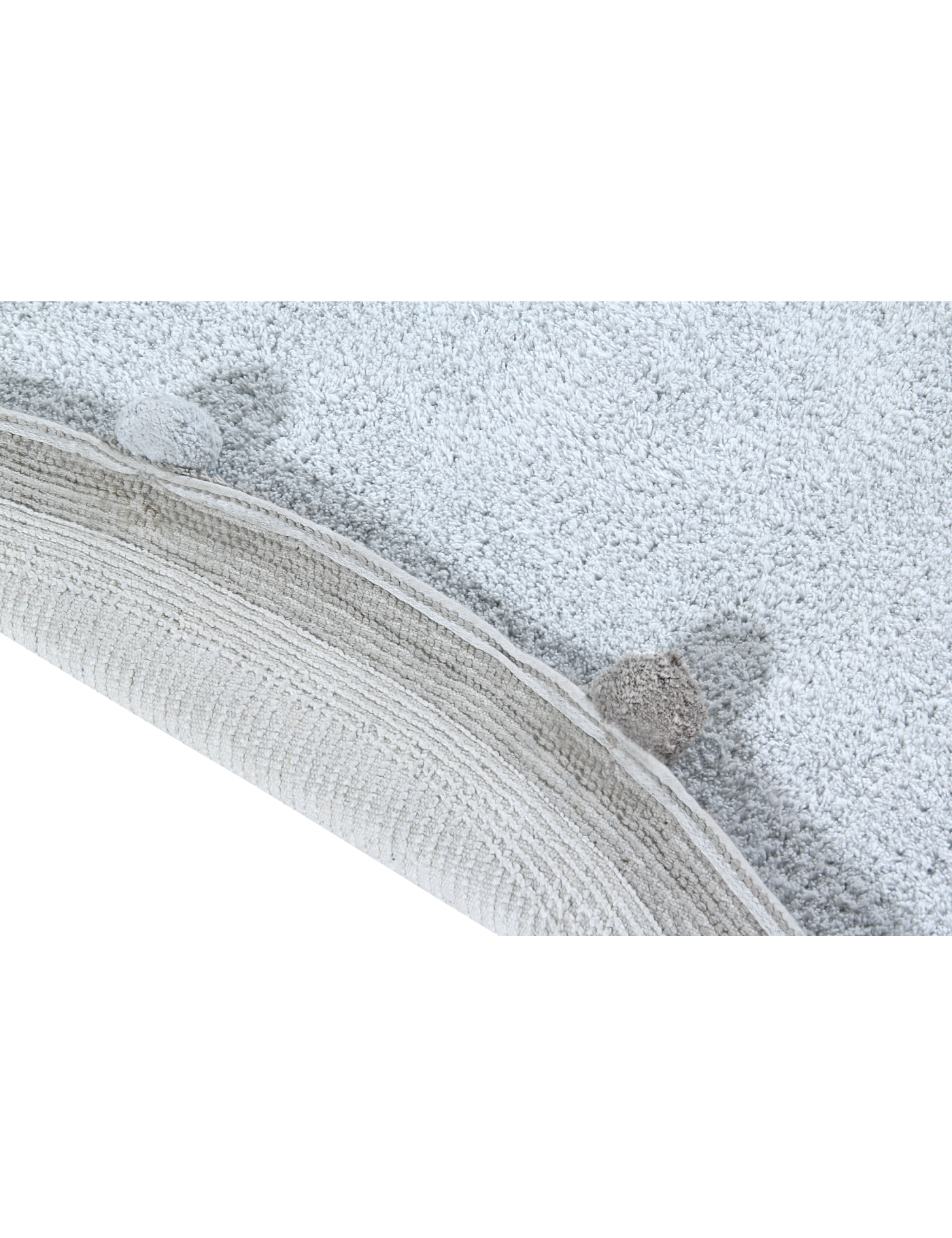 Lorena Canals Dywan bawełniany BUBBLY Soft Blue Ø 120 cm