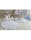 Lorena Canals Dywan bawełniany Bubbly Light Grey Ø 120 cm