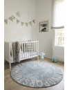 Lorena Canals Dywan bawełniany Round ABC Vintage Azul Natural Ø 150 cm Lorena Canals Dywan bawełniany Round ABC Vintage Azul Natural Ø 150 cm