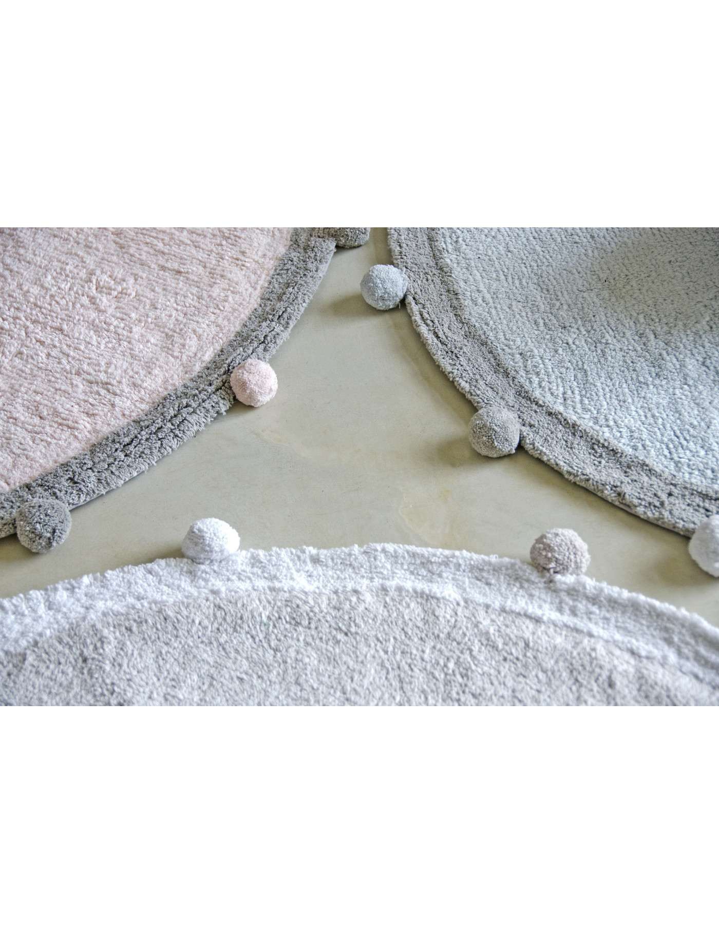 Lorena Canals Dywan bawełniany BUBBLY Soft Blue Ø 120 cm