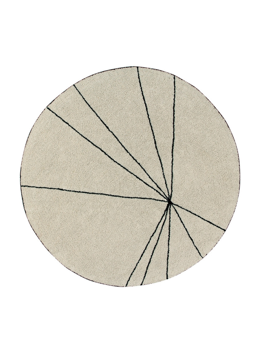Lorena Canals Dywan bawełniany Trace Beige Ø 160 cm Lorena Canals Dywan bawełniany Trace Beige Ø 160 cm