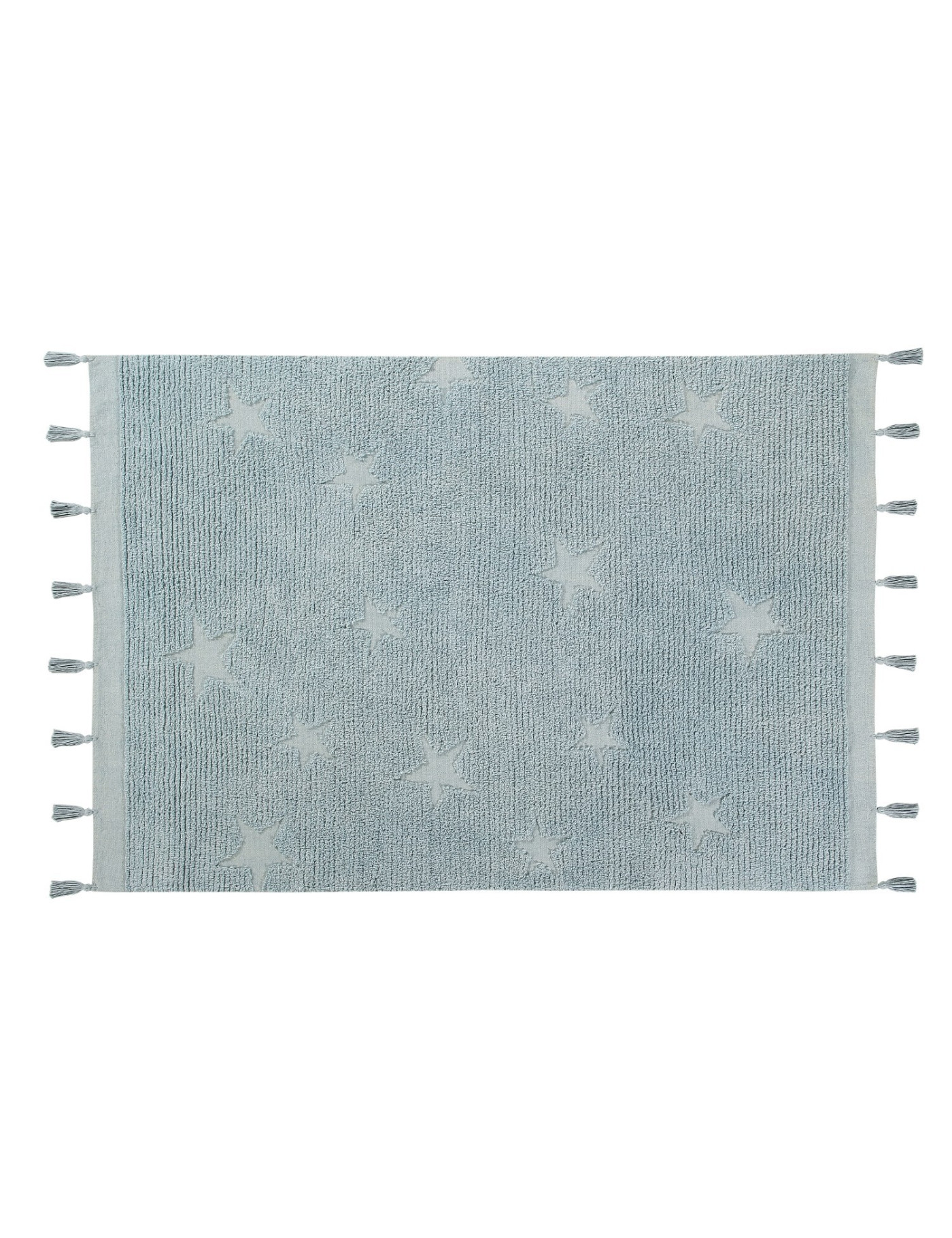 Lorena Canals Dywan bawełniany Hippy Stars Aqua Blue 120 x 175 cm