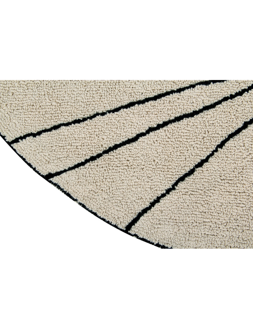 Lorena Canals Dywan bawełniany Trace Beige Ø 160 cm Lorena Canals Dywan bawełniany Trace Beige Ø 160 cm