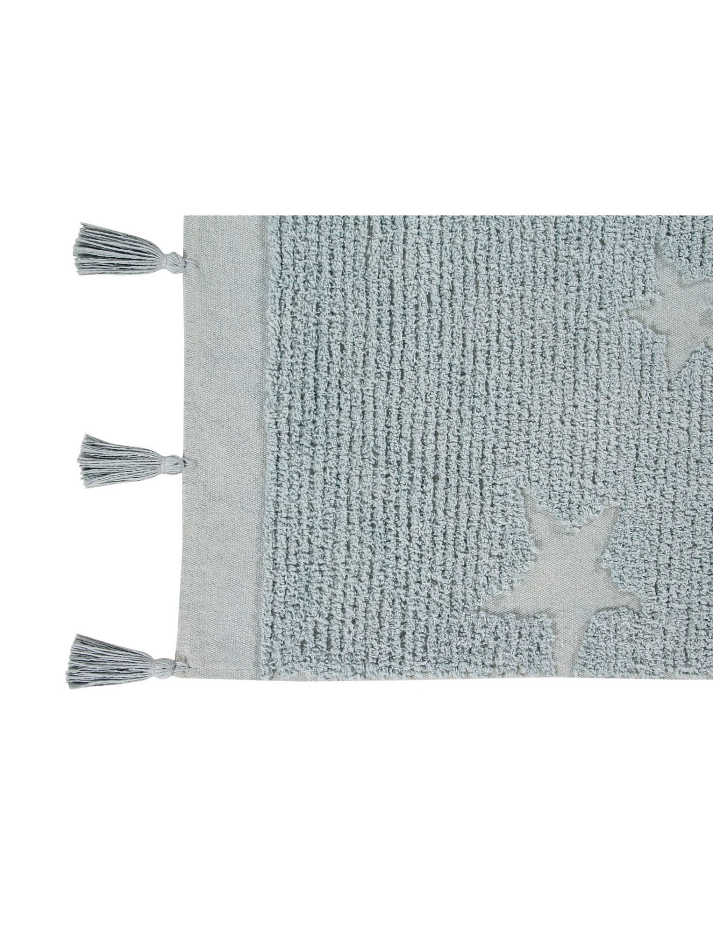 Lorena Canals Dywan bawełniany Hippy Stars Aqua Blue 120 x 175 cm