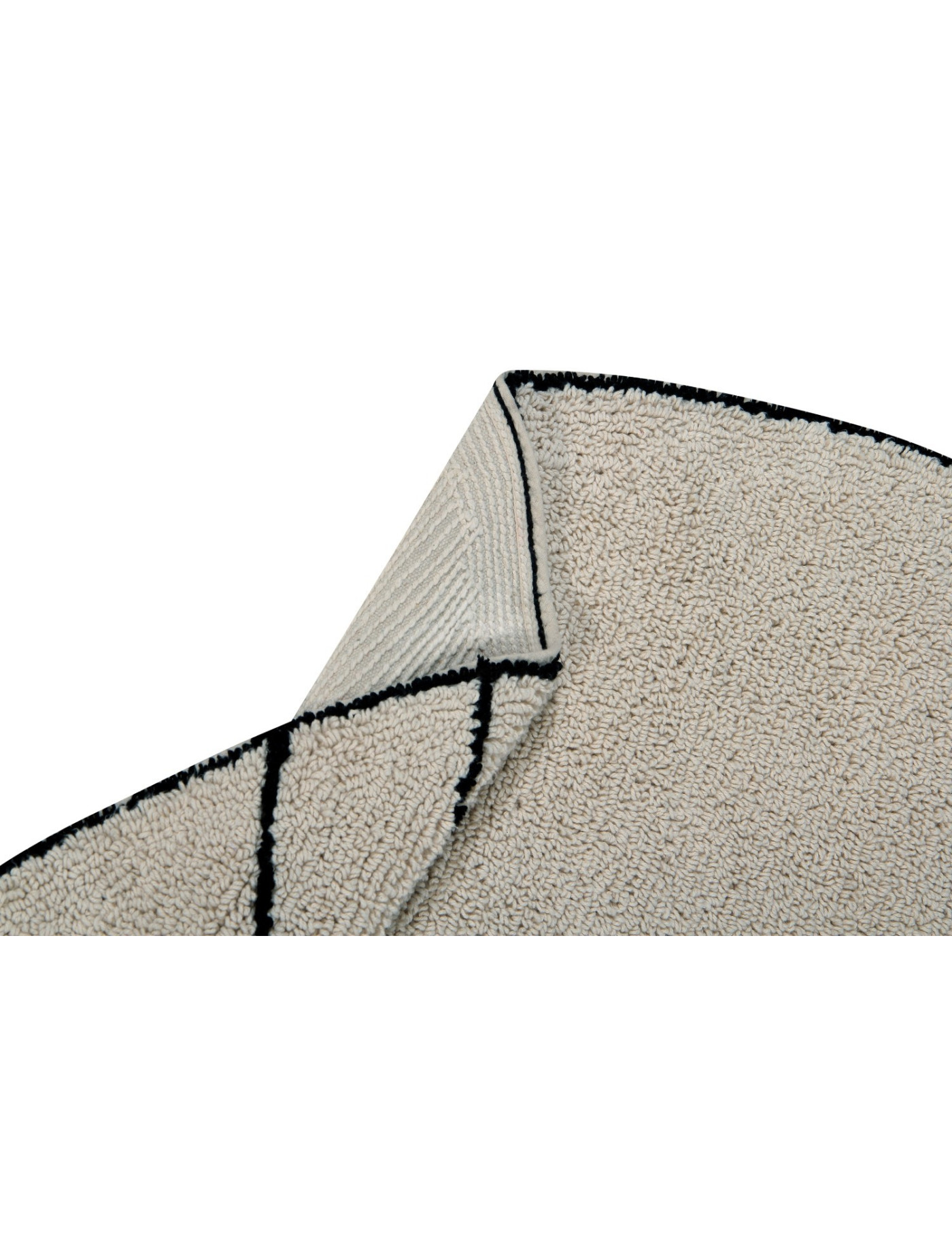 Lorena Canals Dywan bawełniany Trace Beige Ø 160 cm Lorena Canals Dywan bawełniany Trace Beige Ø 160 cm