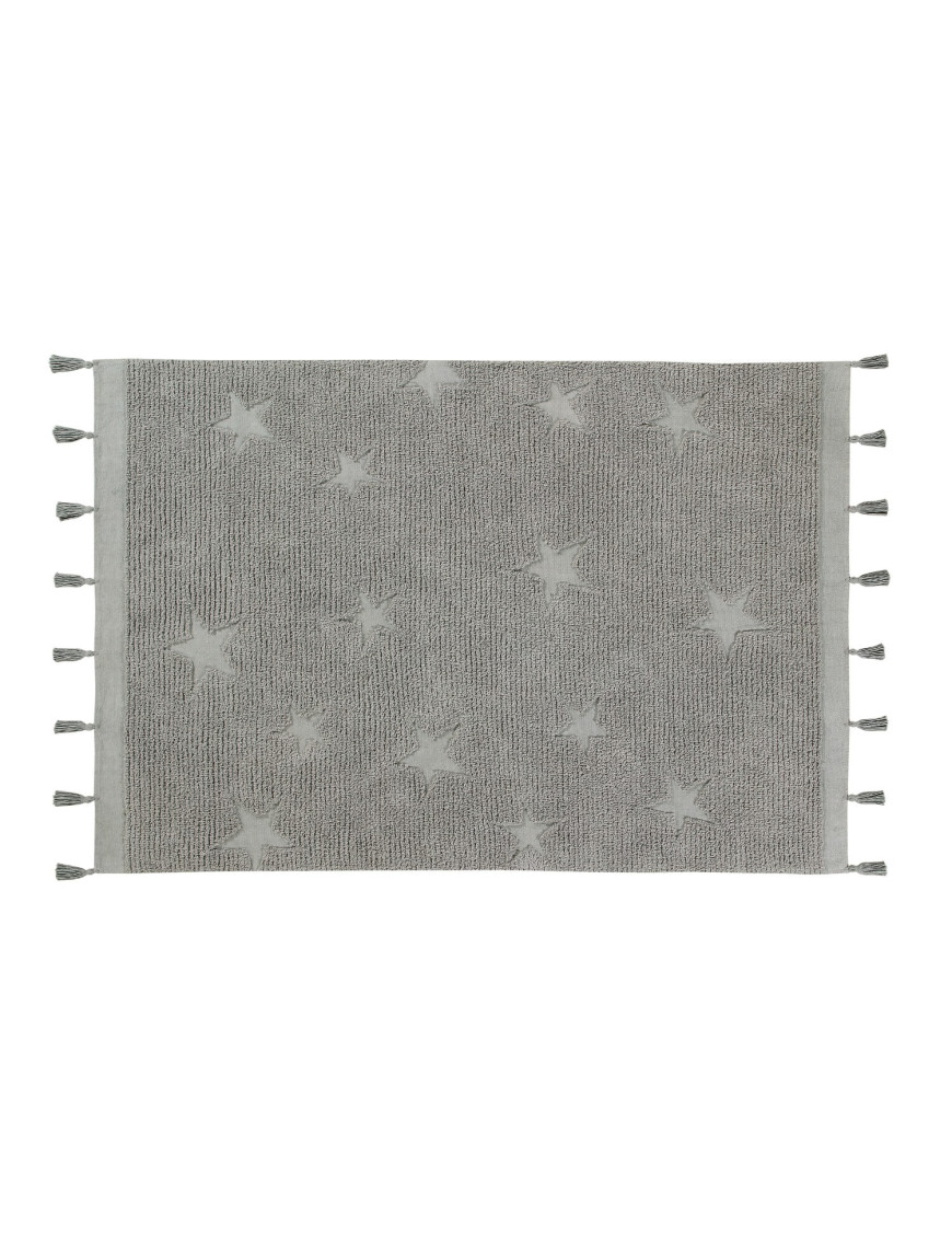 Lorena Canals Dywan bawełniany Hippy Stars Grey 120 x 175 cm