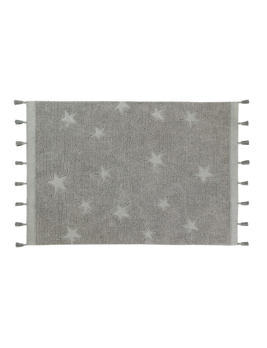Lorena Canals Dywan bawełniany Hippy Stars Grey 120 x 175 cm