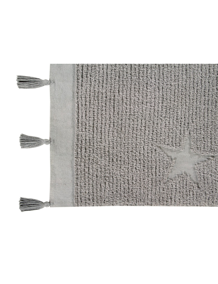 Lorena Canals Dywan bawełniany Hippy Stars Grey 120 x 175 cm