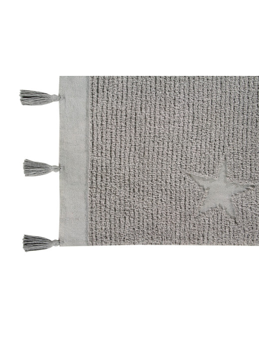 Lorena Canals Dywan bawełniany Hippy Stars Grey 120 x 175 cm