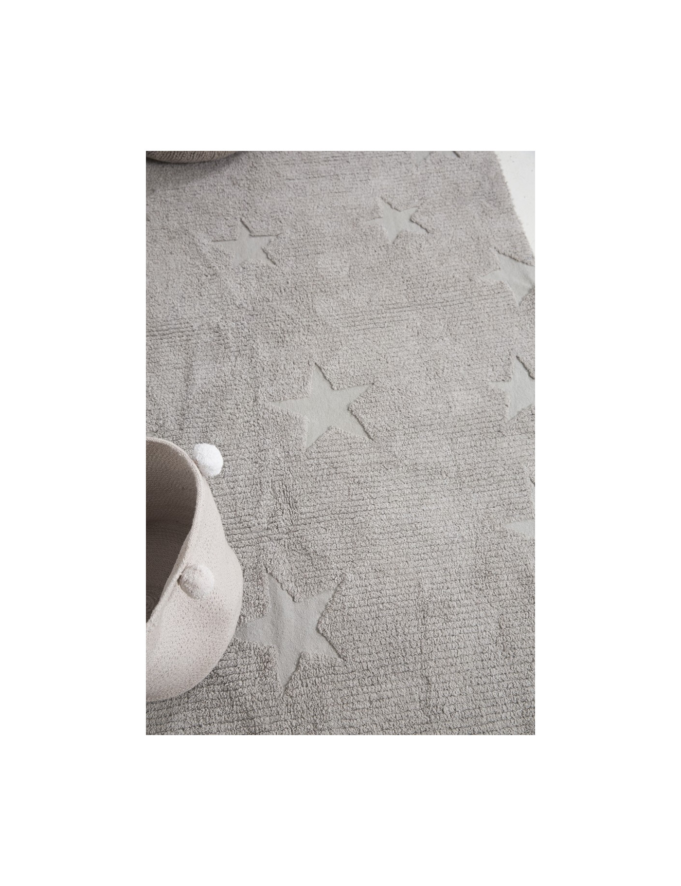 Lorena Canals Dywan bawełniany Hippy Stars Grey 120 x 175 cm