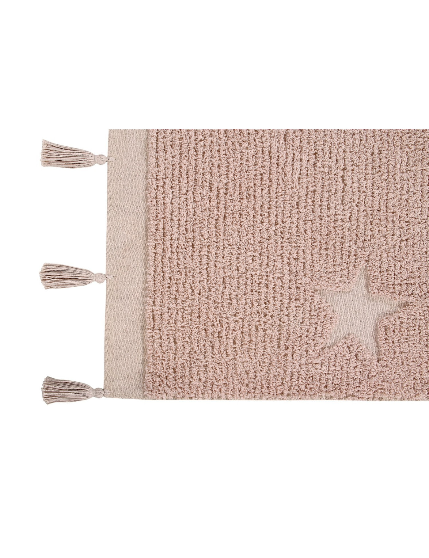 Lorena Canals Dywan bawełniany Hippy Stars Vintage Nude 120 x 175 cm