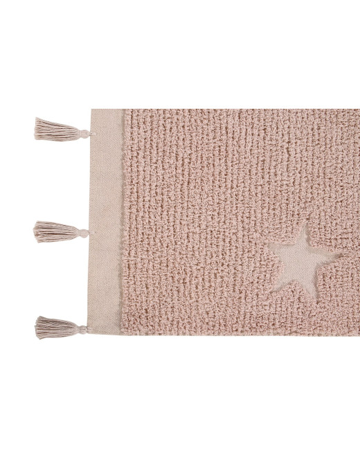 Lorena Canals Dywan bawełniany Hippy Stars Vintage Nude 120 x 175 cm