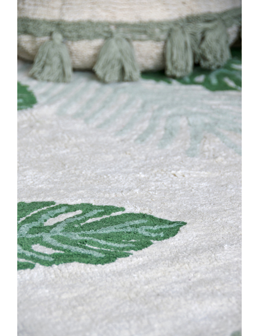 Lorena Canals Dywan bawełniany Tropical Green 140 x 200 cm Lorena Canals Dywan bawełniany Tropical Green 140 x 200 cm