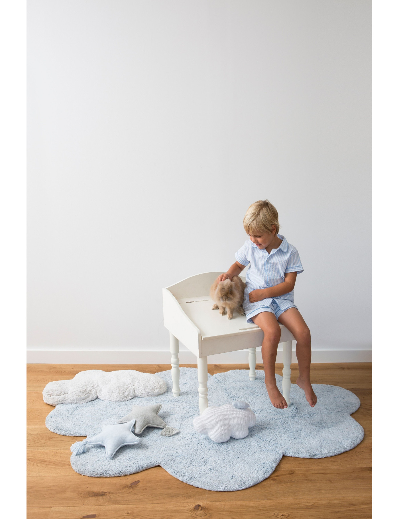 Lorena Canals Dywan bawełniany PUFFY Dream Blue CHMURKA 110 x 170 cm