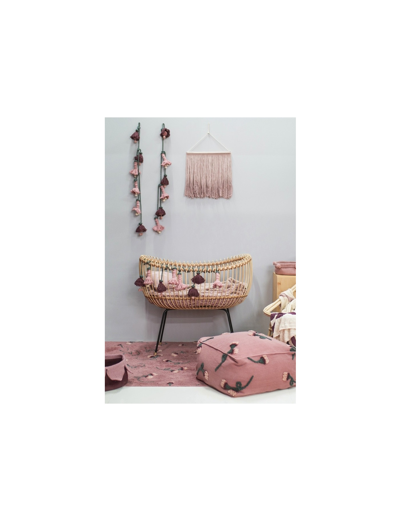 Lorena Canals Dywan bawełniany English Garden Ash Rose 140 x 210 cm